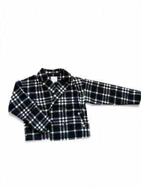 Thread & Supply Black and White Plaid Wool Jacket